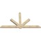 Ekena Millwork Kennewick Rough Sawn Timber Gable Bracket, Douglas Fir, 108"W x 58"H x 4"D x 6"F, 13/12 Pitch GBW108X58X0406KEN00RDF - alternate 4